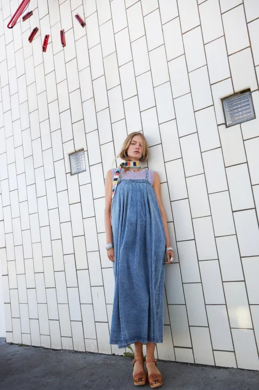 LungoLL Maxi Dress - Washed Denim sold by Lollys Laundry