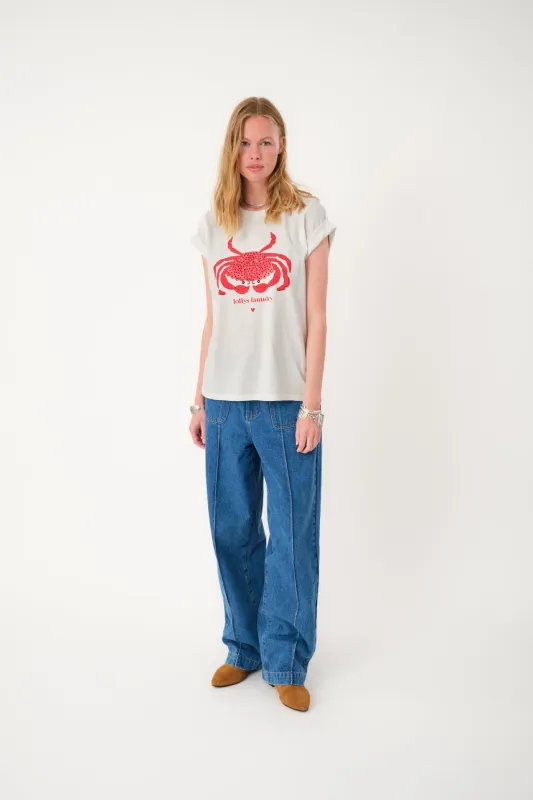 RomaLL Crab Tee - White sold by Lollys Laundry