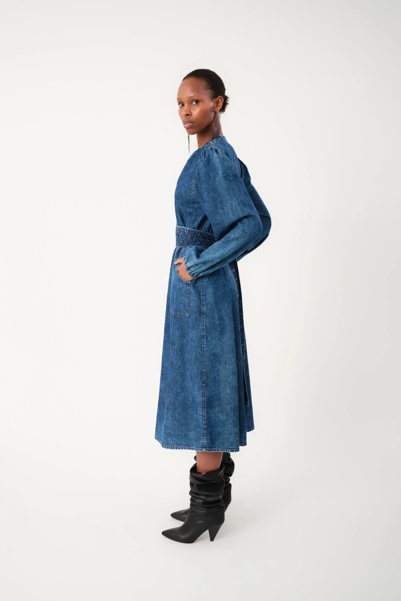 ParisLL Midi Dress - Blue sold by Lollys Laundry product image thumbnail 3