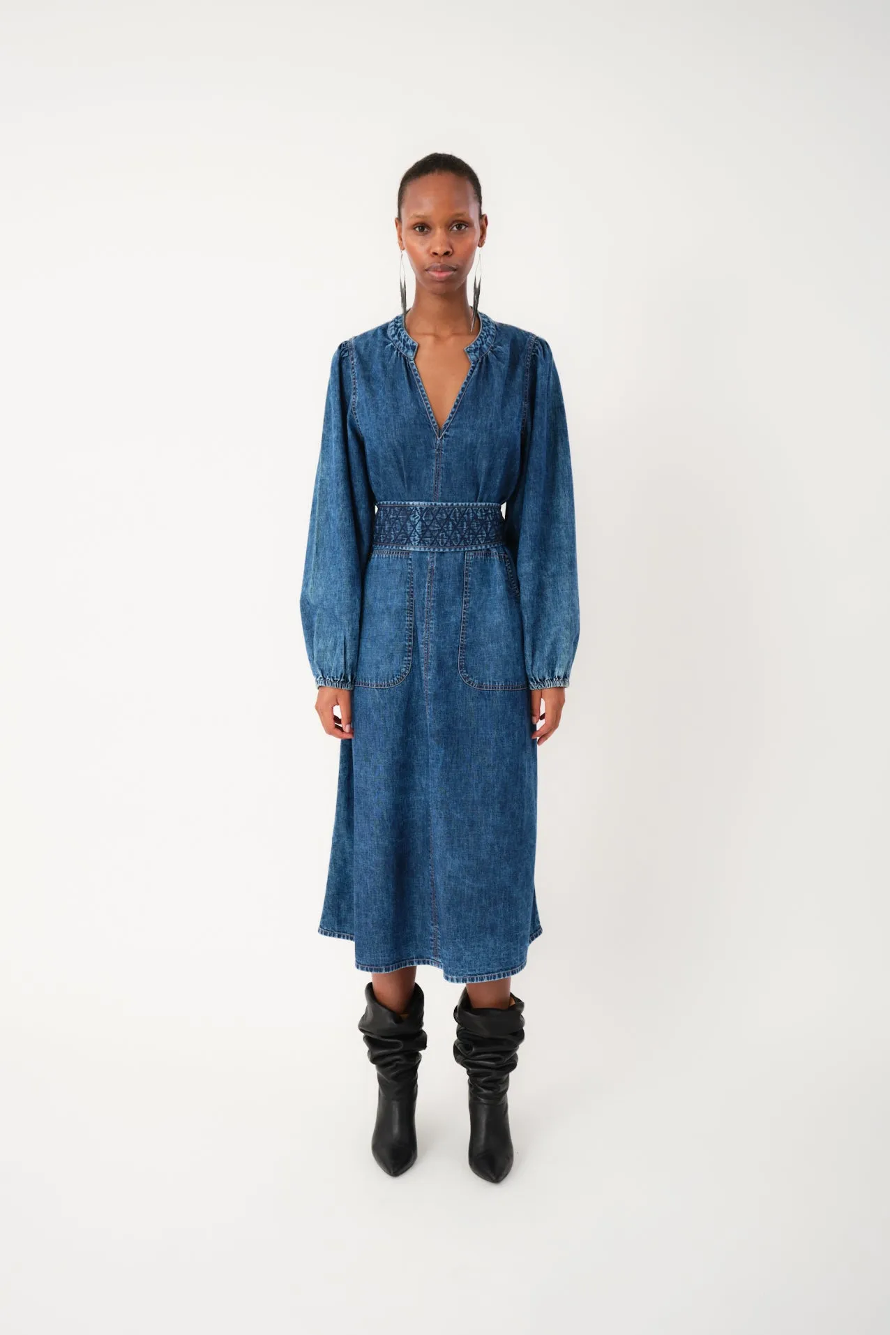 ParisLL Midi Dress - Blue sold by Lollys Laundry