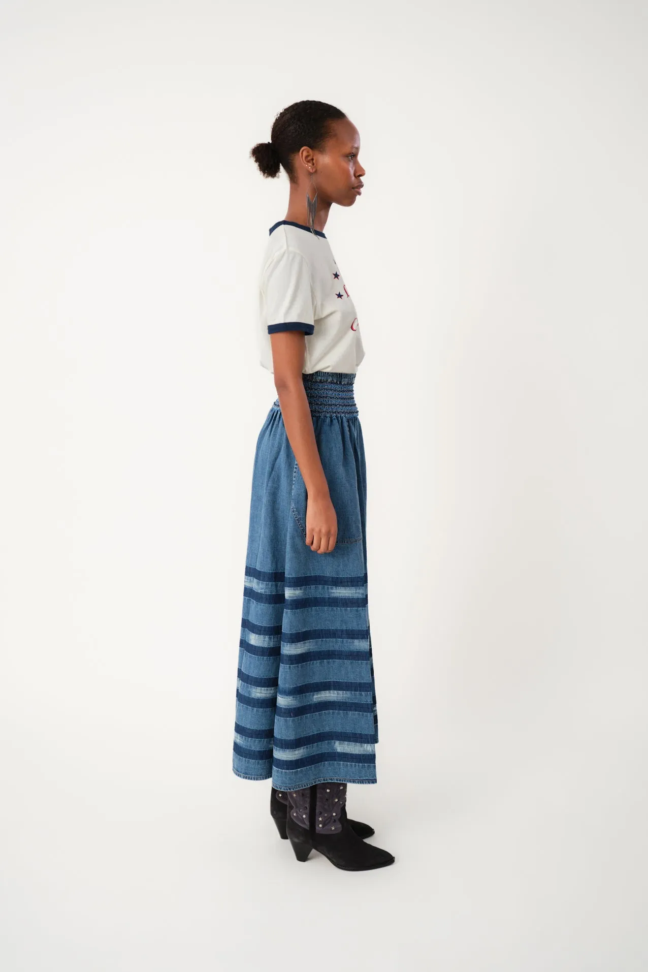 AmondLL Maxi Skirt - Blue sold by Lollys Laundry product image thumbnail 4