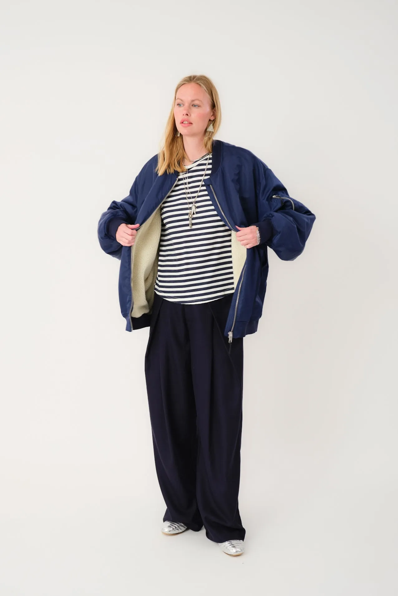 LilaLL Bomber Jacket - Dark Navy sold by Lollys Laundry product image thumbnail 4