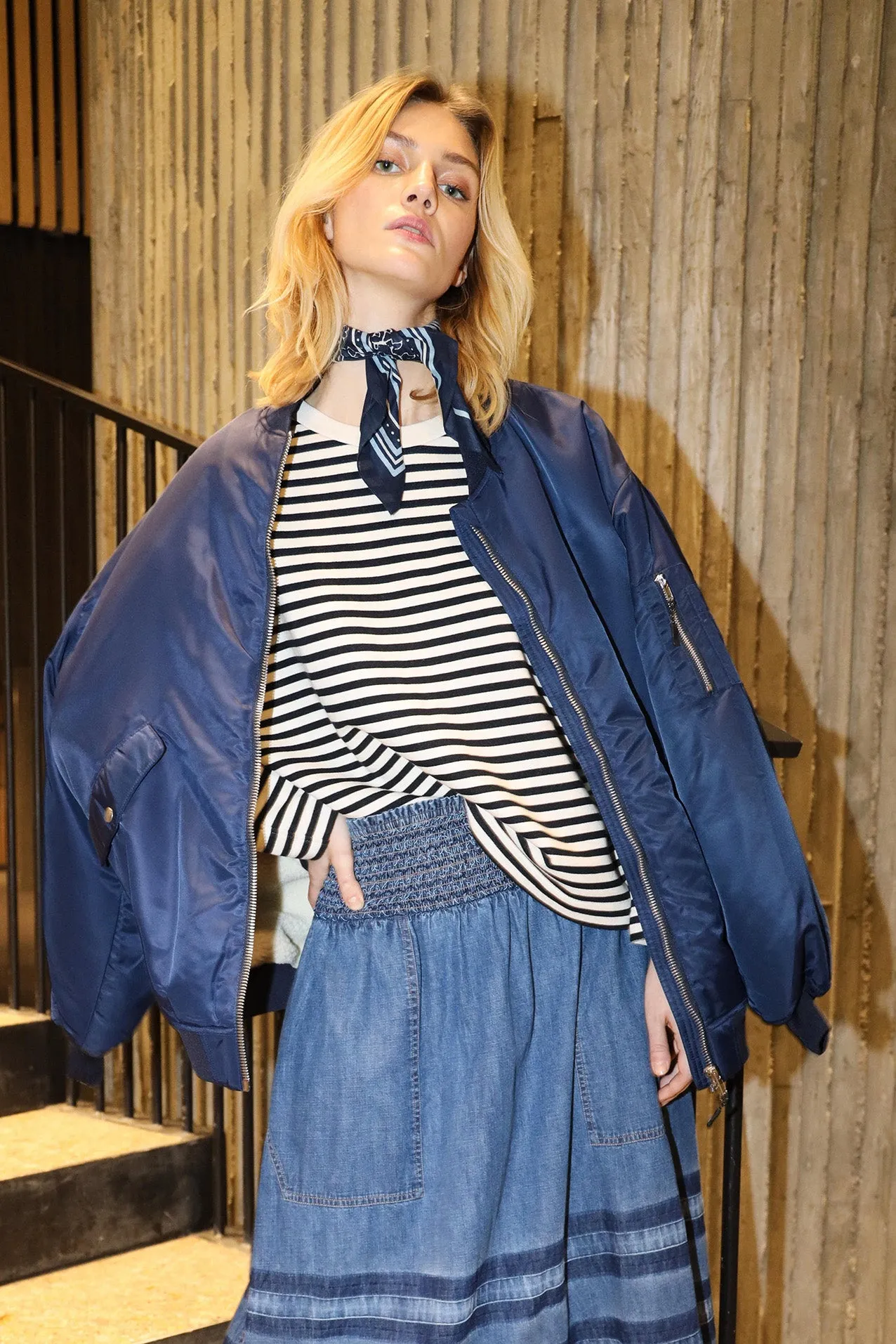 LilaLL Bomber Jacket - Dark Navy sold by Lollys Laundry