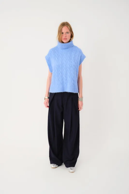 FresnoLL Knit Vest - Blue sold by Lollys Laundry