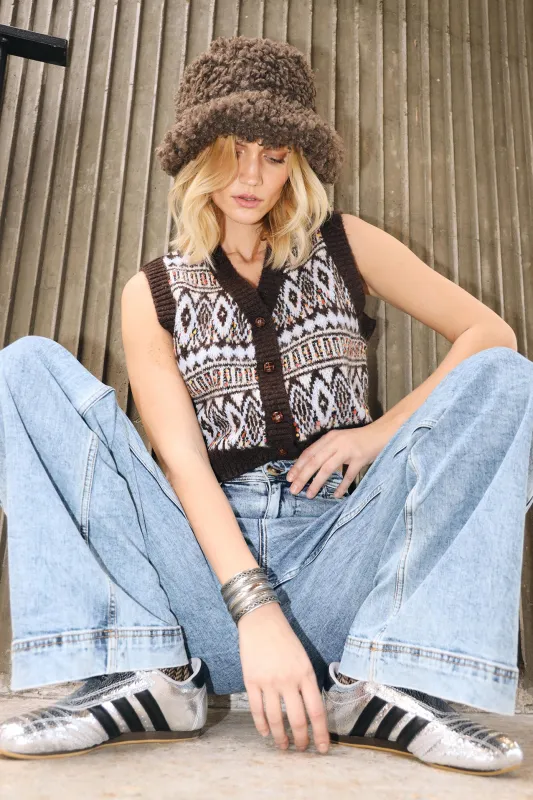 FrancescaLL Vest - Dark Mokka made by Lollys Laundry