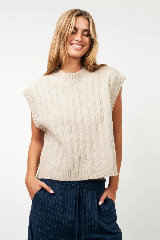 FinnLL Knit Vest - Beige sold by Lollys Laundry