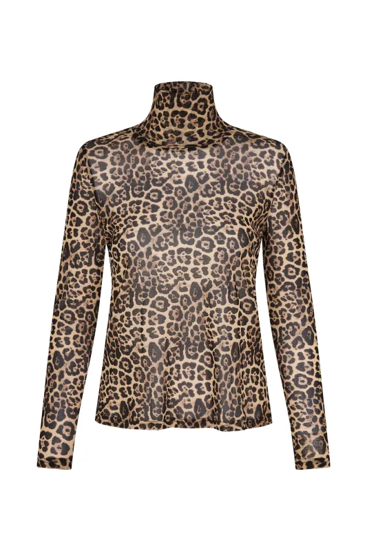 OrieLL Turtleneck Blouse - Leopard Print sold by Lollys Laundry