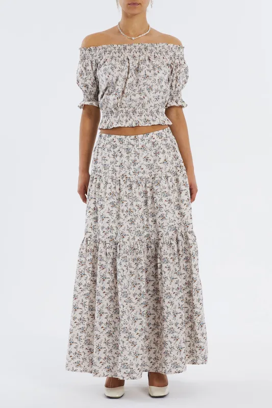 Sunset Skirt - Flower Print sold by Lollys Laundry