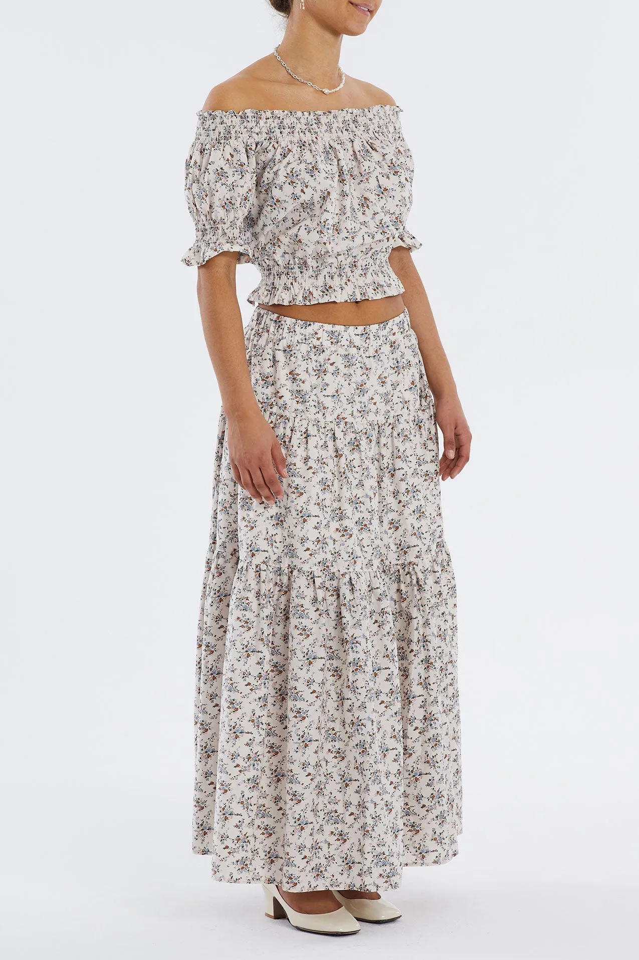 Sunset Skirt - Flower Print sold by Lollys Laundry product image thumbnail 3