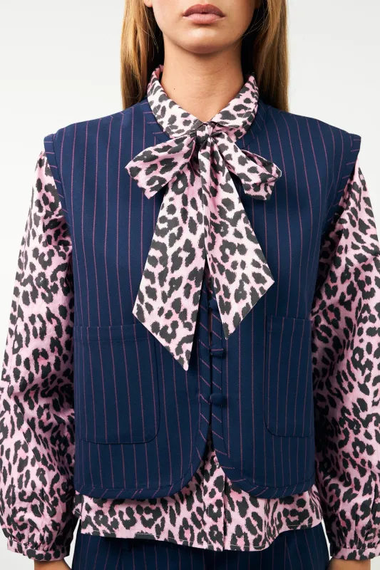 AbbeyLL Vest - Dark Navy sold by Lollys Laundry