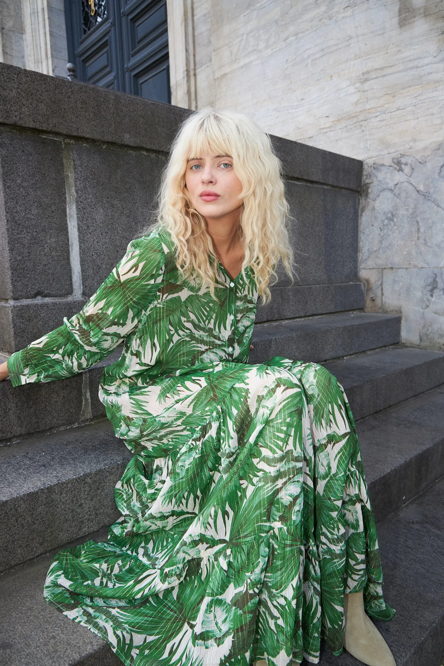 NeeLL Maxi Dress LS - Green sold by Lollys Laundry product image thumbnail 2