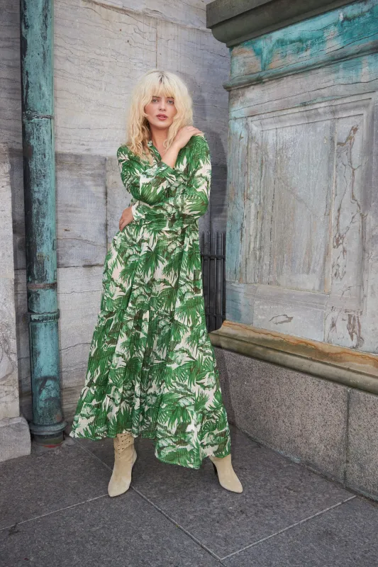 NeeLL Maxi Dress LS - Green sold by Lollys Laundry