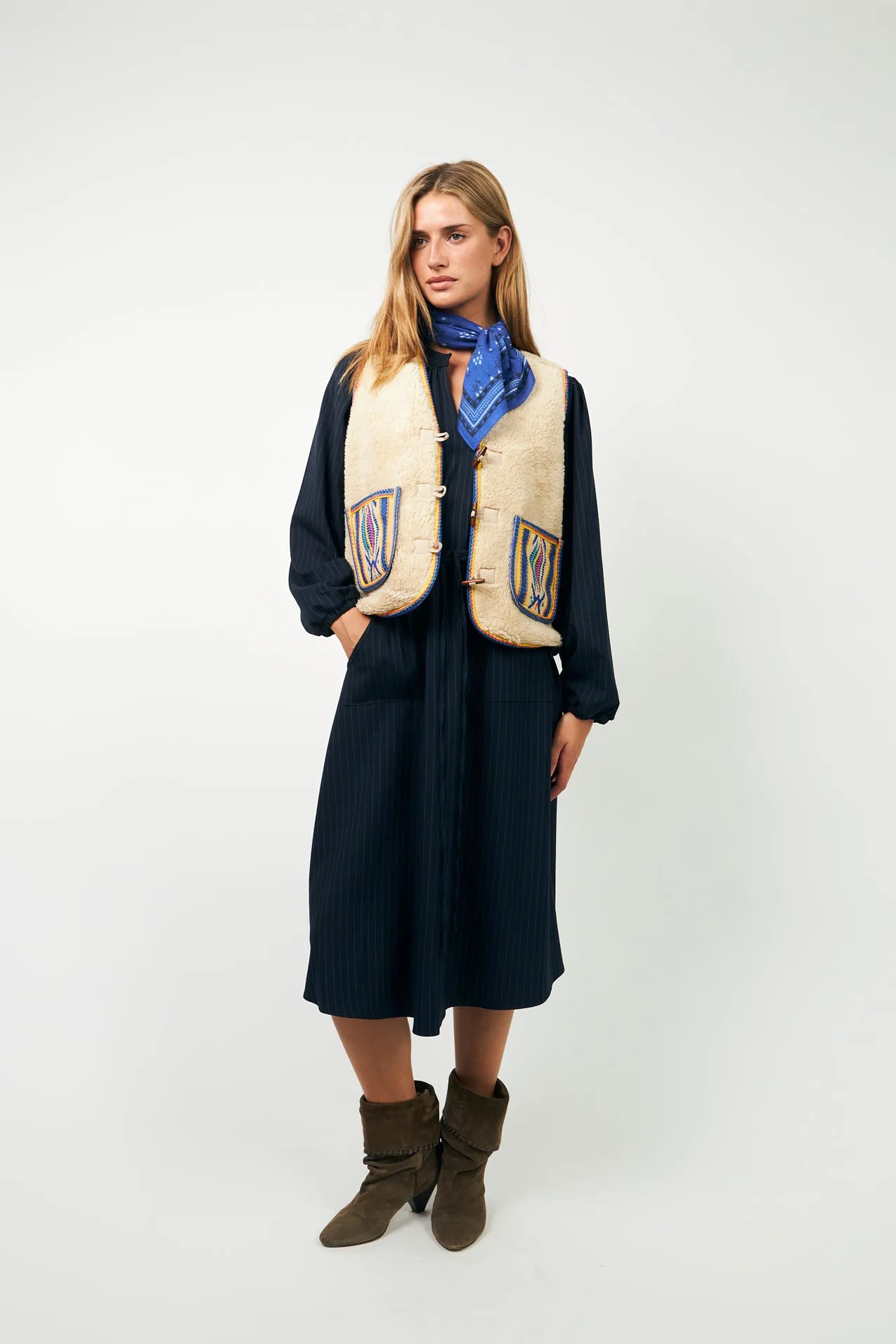 HugoLL Teddy Vest - Blue sold by Lollys Laundry product image thumbnail 4