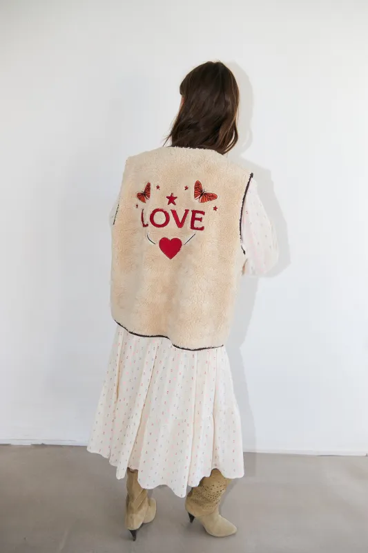 JaceLL Love Vest - Beige sold by Lollys Laundry