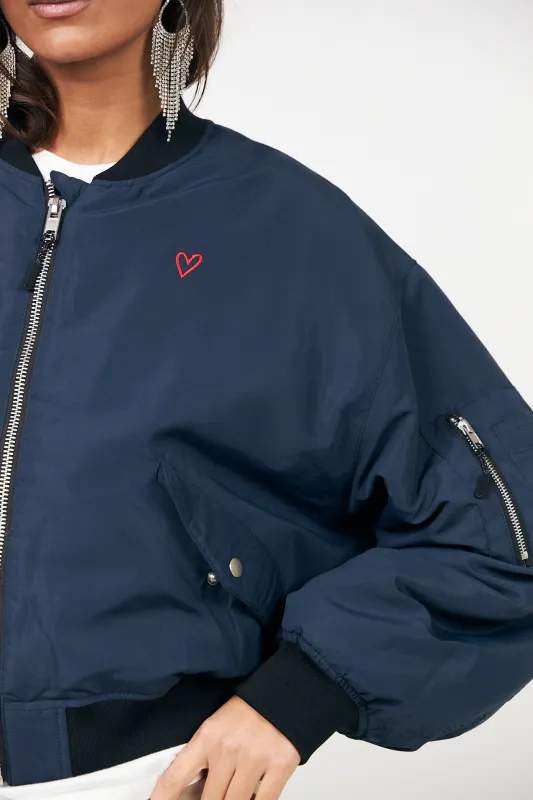 LiwLL Bomber Jacket - Dark Navy made by Lollys Laundry