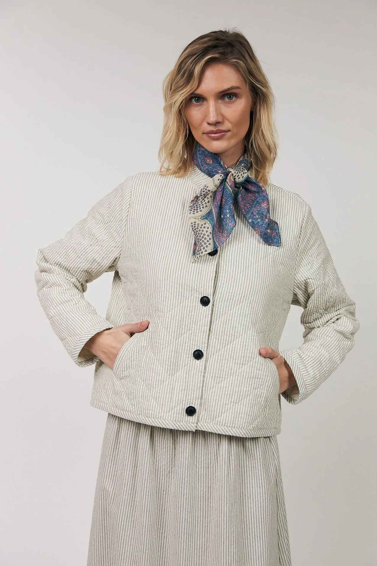 EmiliaLL Jacket - Stripe sold by Lollys Laundry