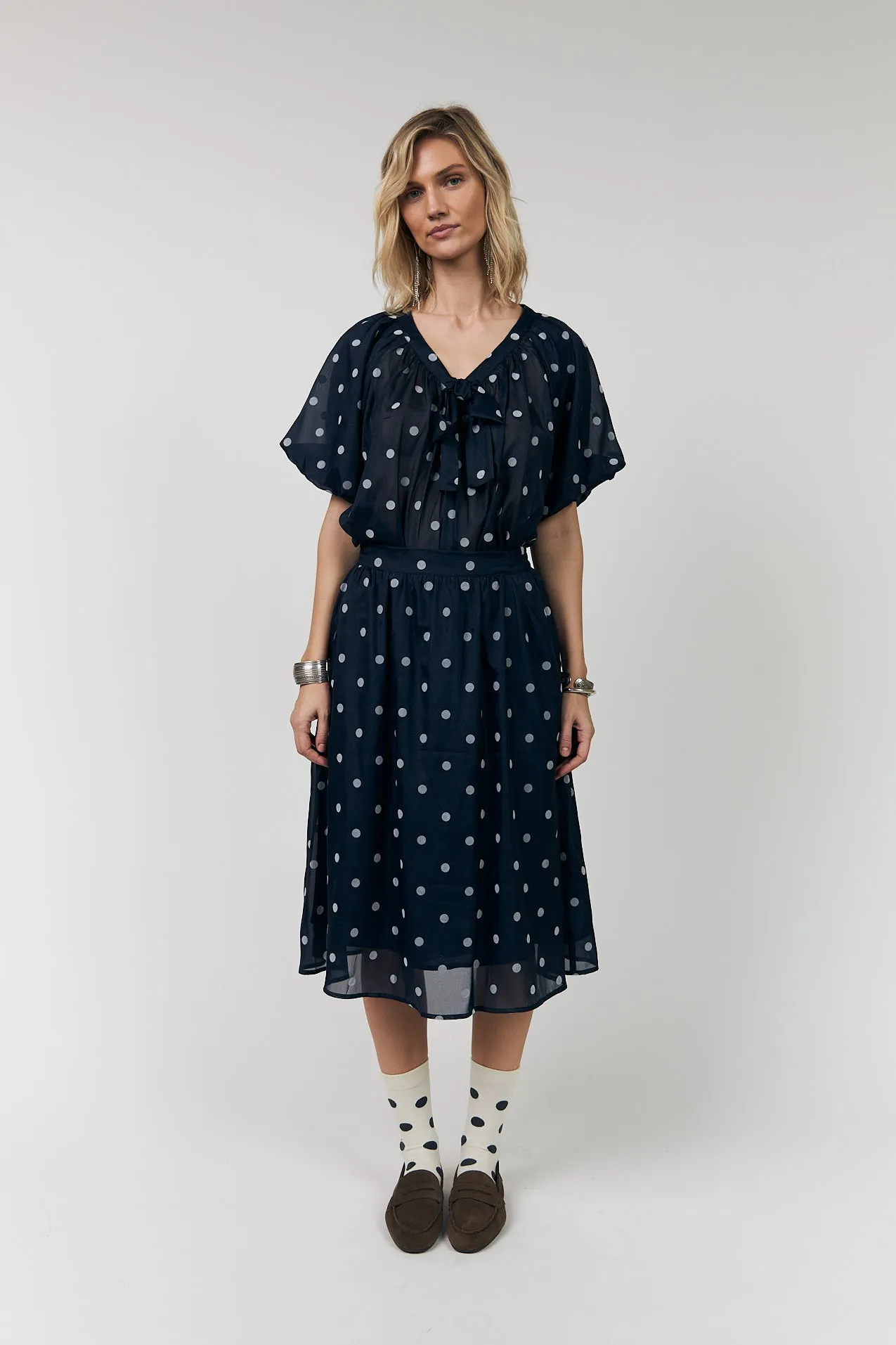 PineLL Blouse - Dark Blue sold by Lollys Laundry