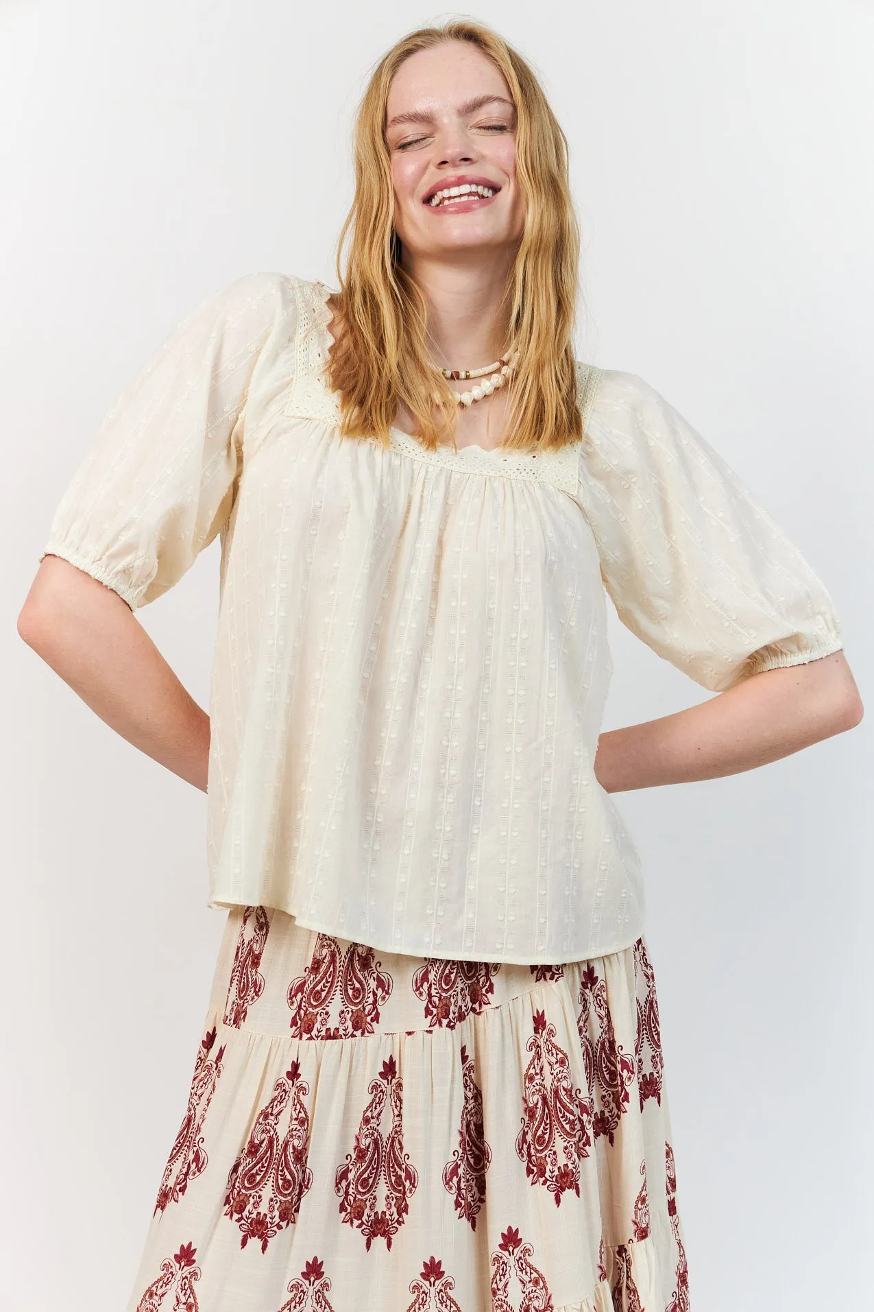 SashaLL Blouse - Creme sold by Lollys Laundry product image thumbnail 3