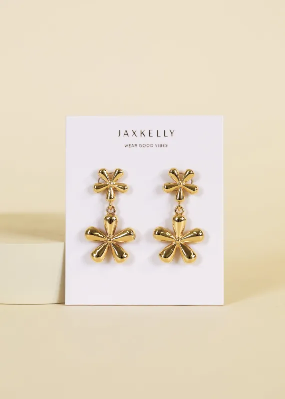 Double Daisy Drop Earring sold by JaxKelly