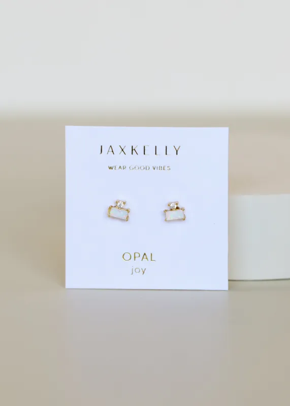White Opal Double Stud Stack sold by JaxKelly