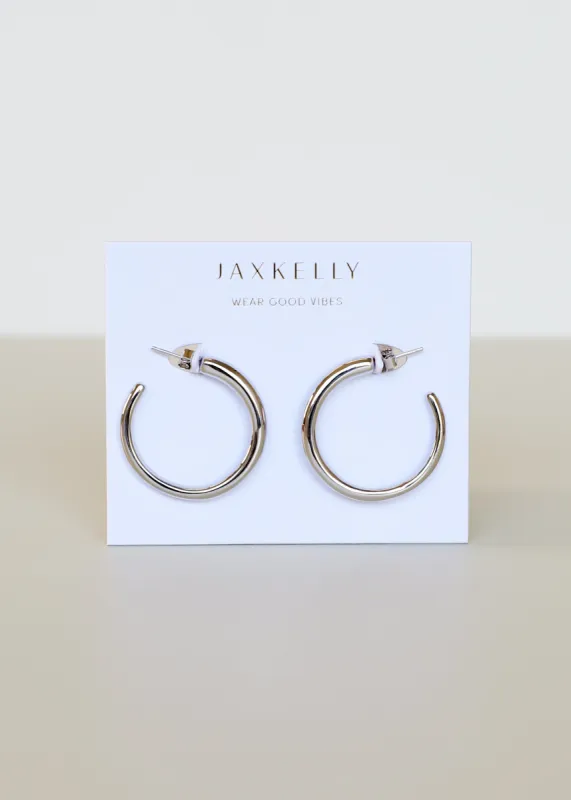 Silver Everyday Hoop - Medium sold by JaxKelly