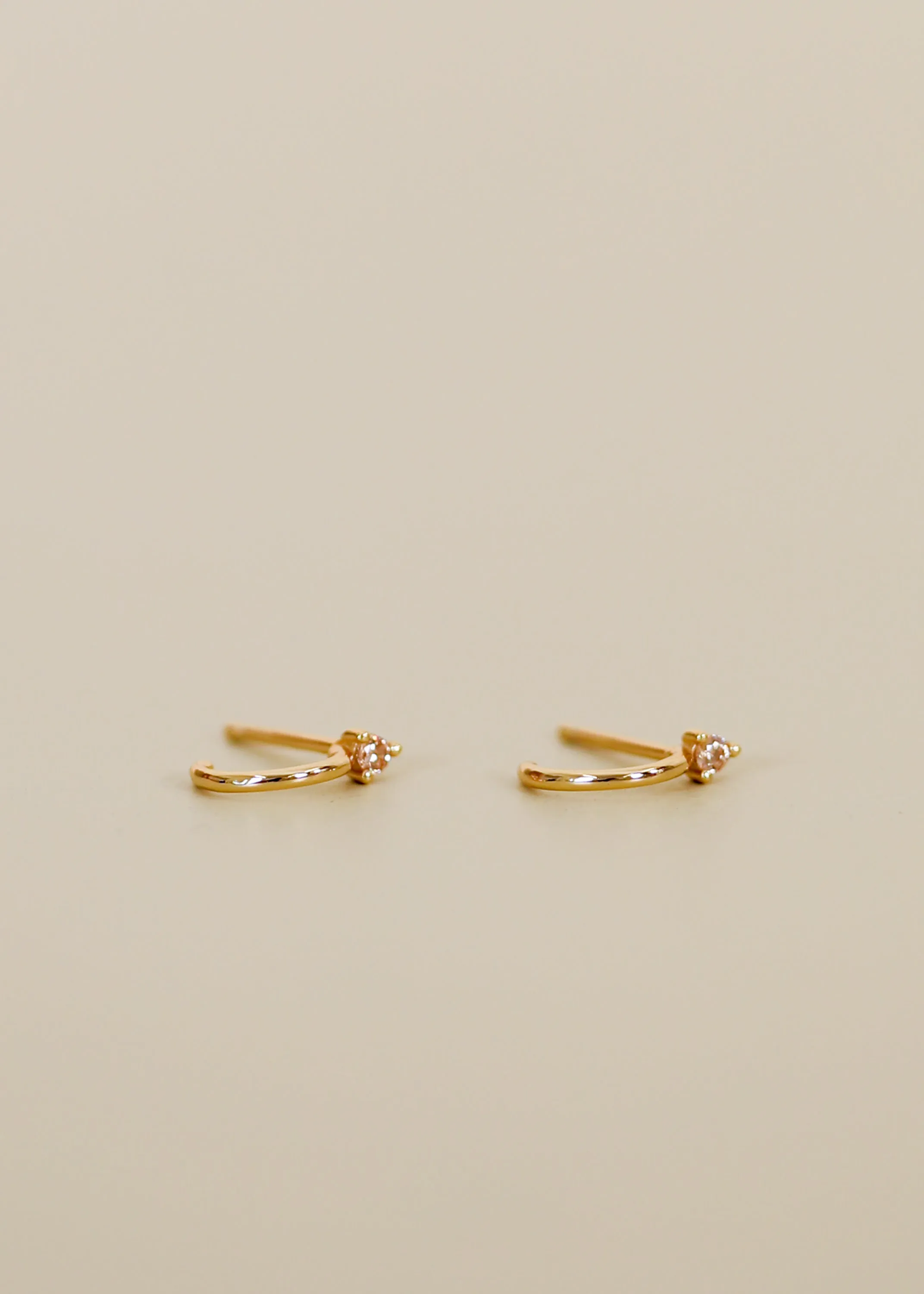 Open Mini Hoop Earring - Champagne sold by JaxKelly product image thumbnail 2