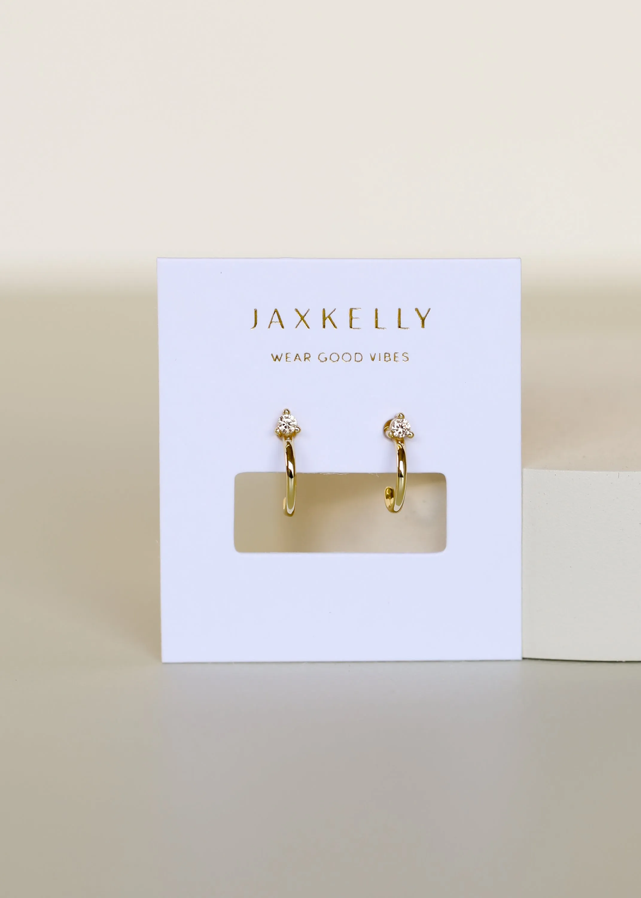 Open Mini Hoop Earring - Champagne sold by JaxKelly