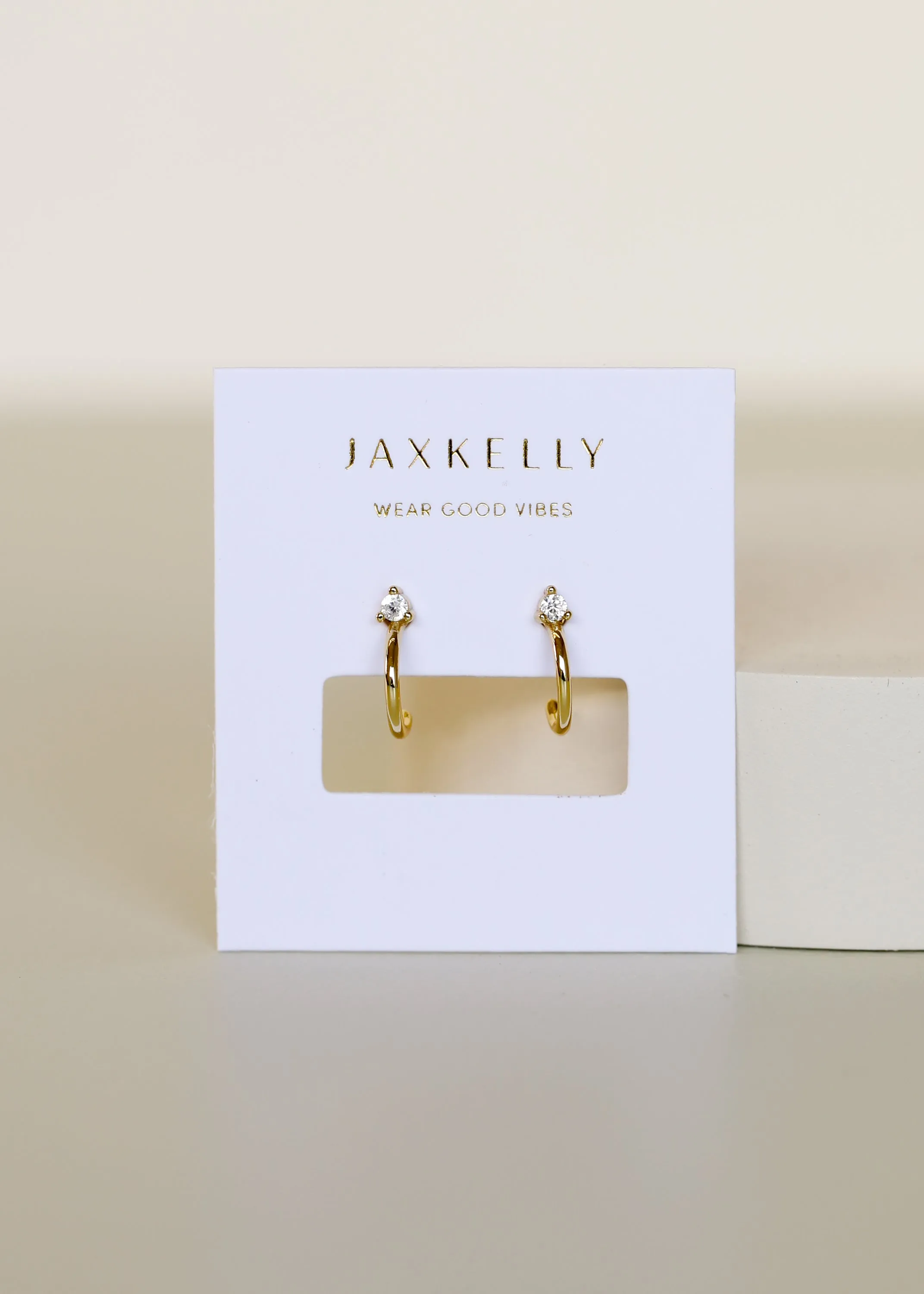 Open Mini Hoop Earring - White sold by JaxKelly