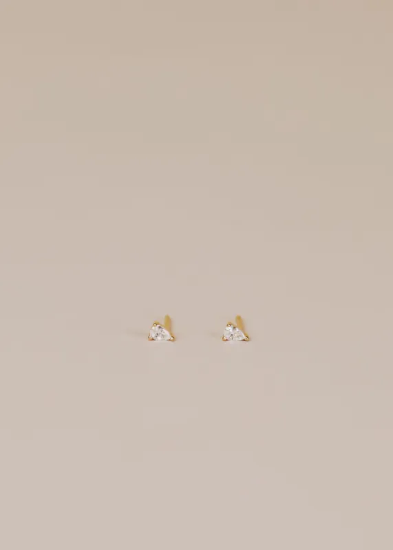 Clear Teardrop Studs sold by JaxKelly