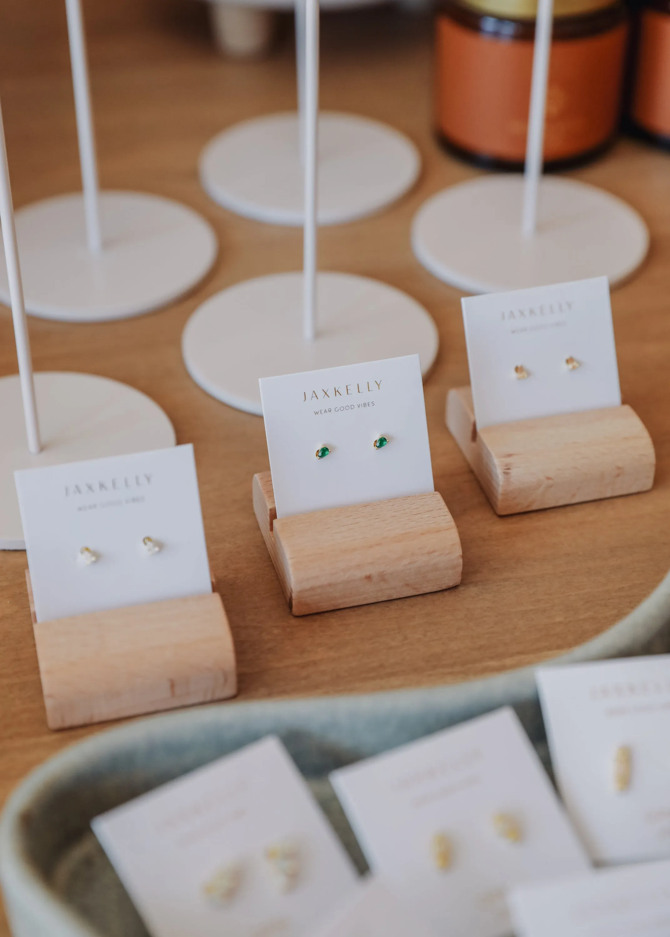 Teardrop Stud - Emerald CZ sold by JaxKelly product image thumbnail 3