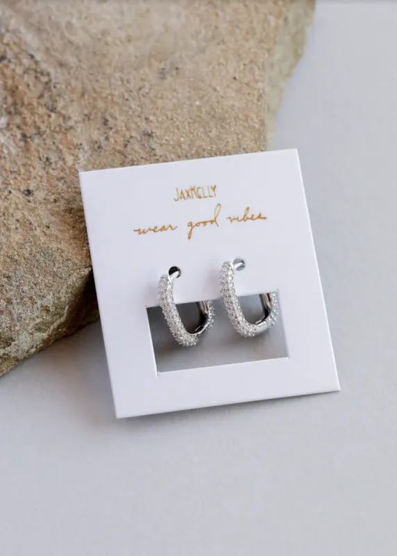 Pavé Silver Hoop sold by JaxKelly