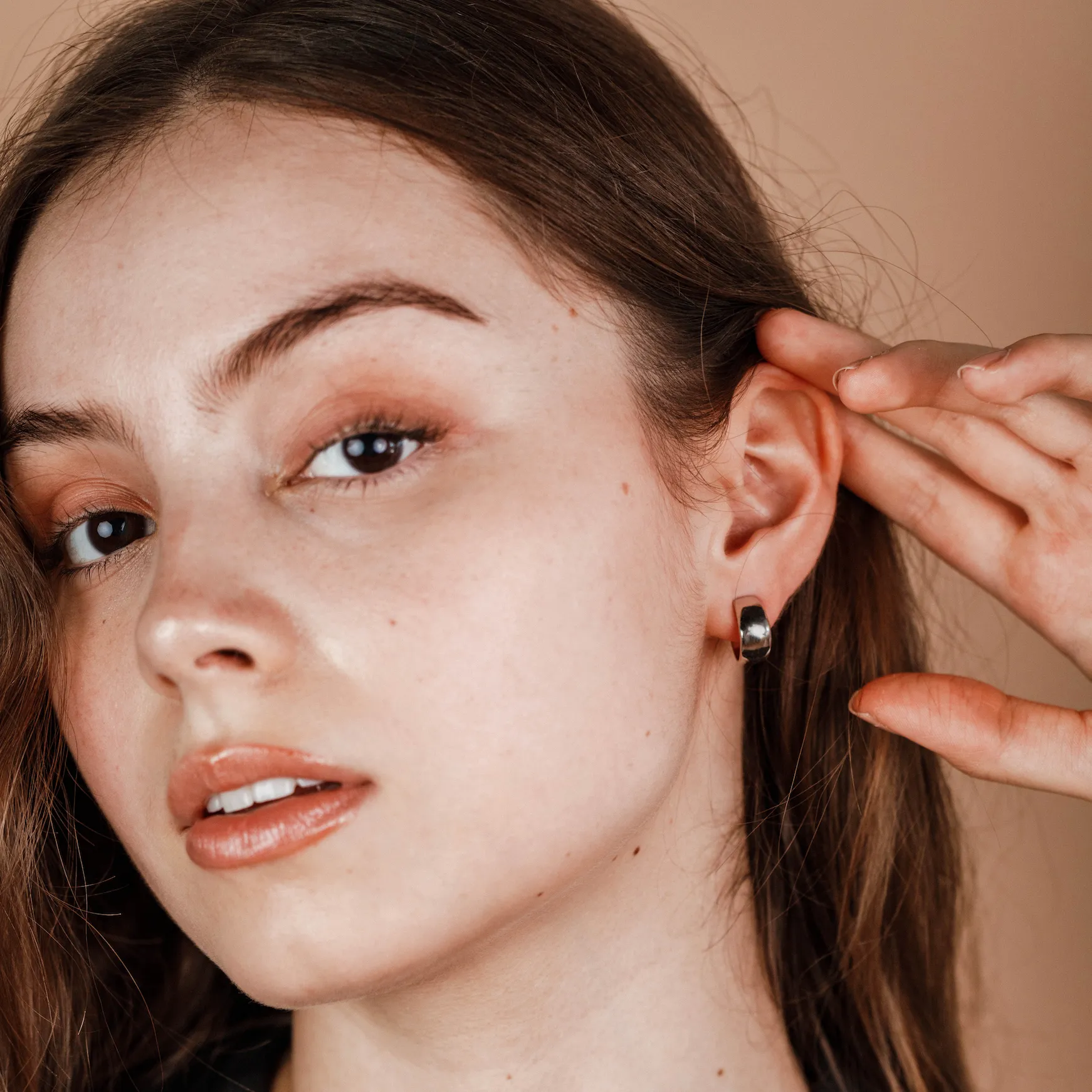 Silver Wide Hoop sold by JaxKelly product image thumbnail 2