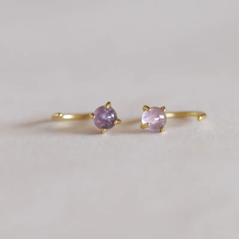 Amethyst Huggies - Healing sold by JaxKelly