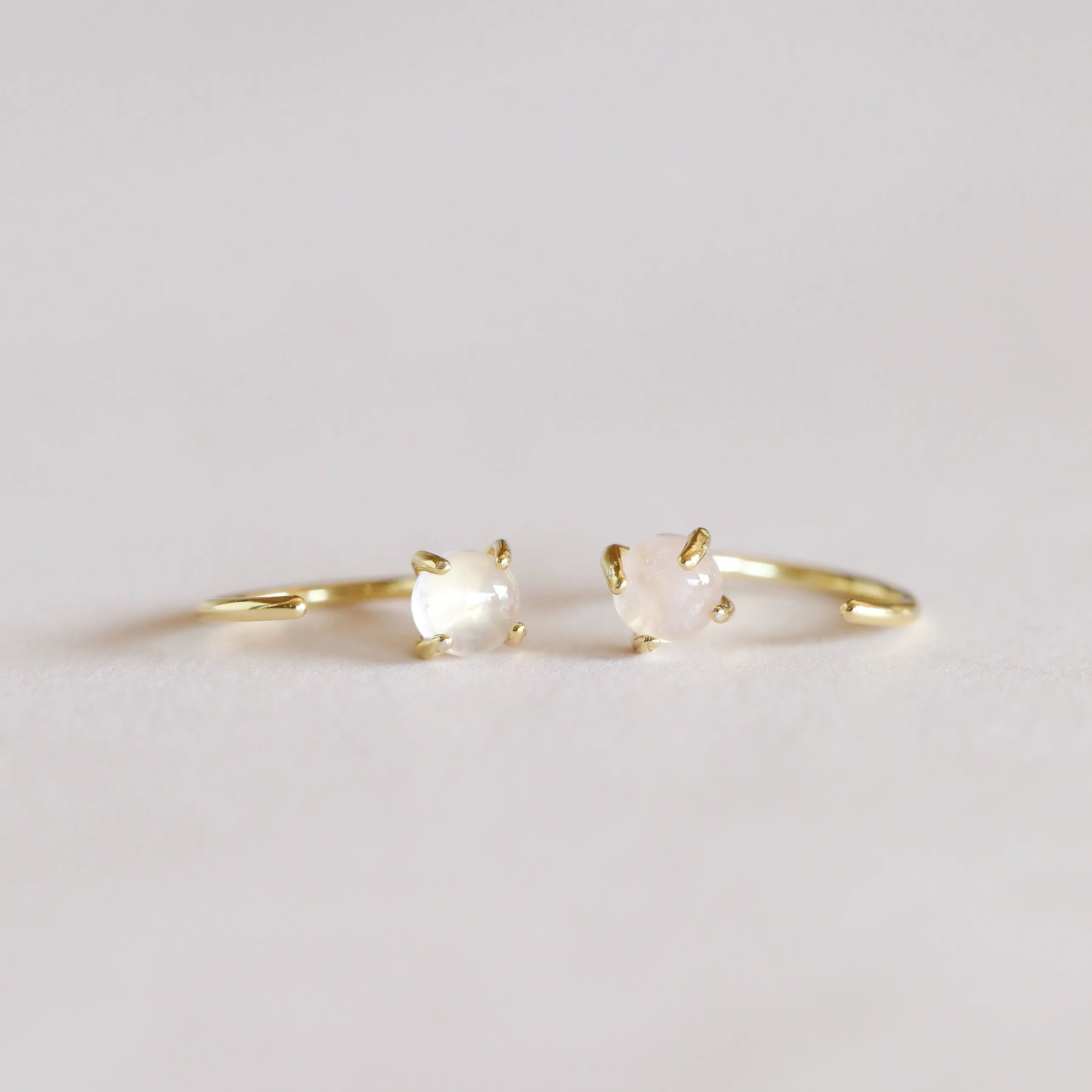 Rose Quartz Huggies - Love sold by JaxKelly