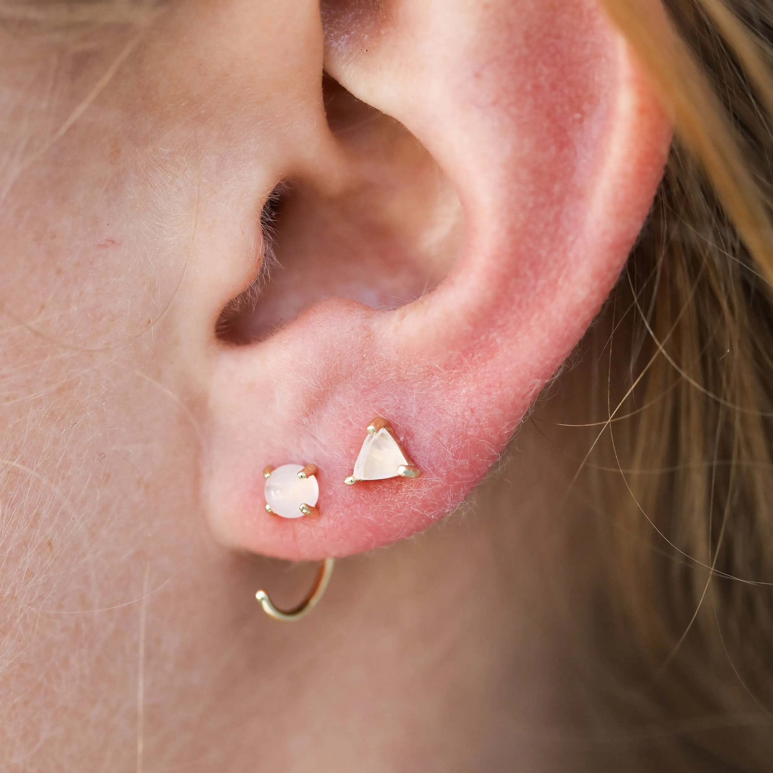 Rose Quartz Huggies - Love sold by JaxKelly product image thumbnail 4