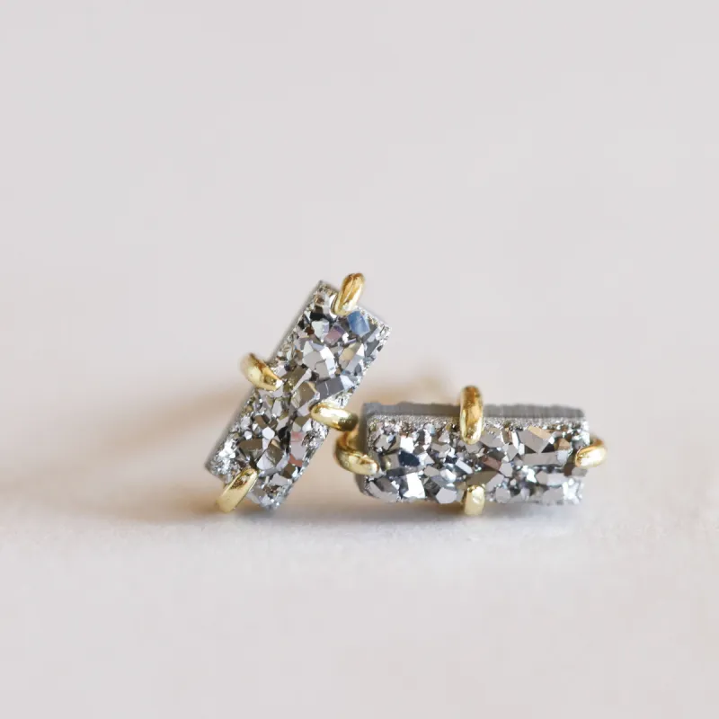 Silver Bar Druzy sold by JaxKelly