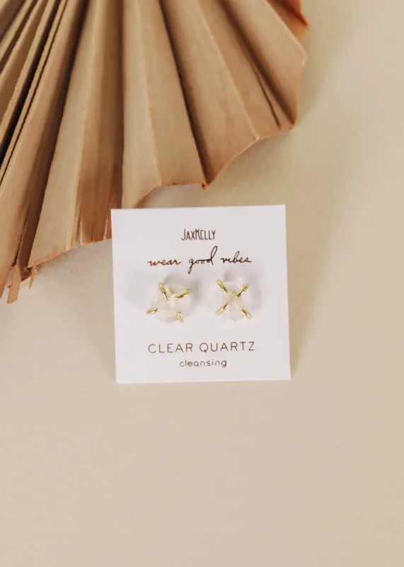 Clear Quartz Gemstone Prong - Cleansing sold by JaxKelly
