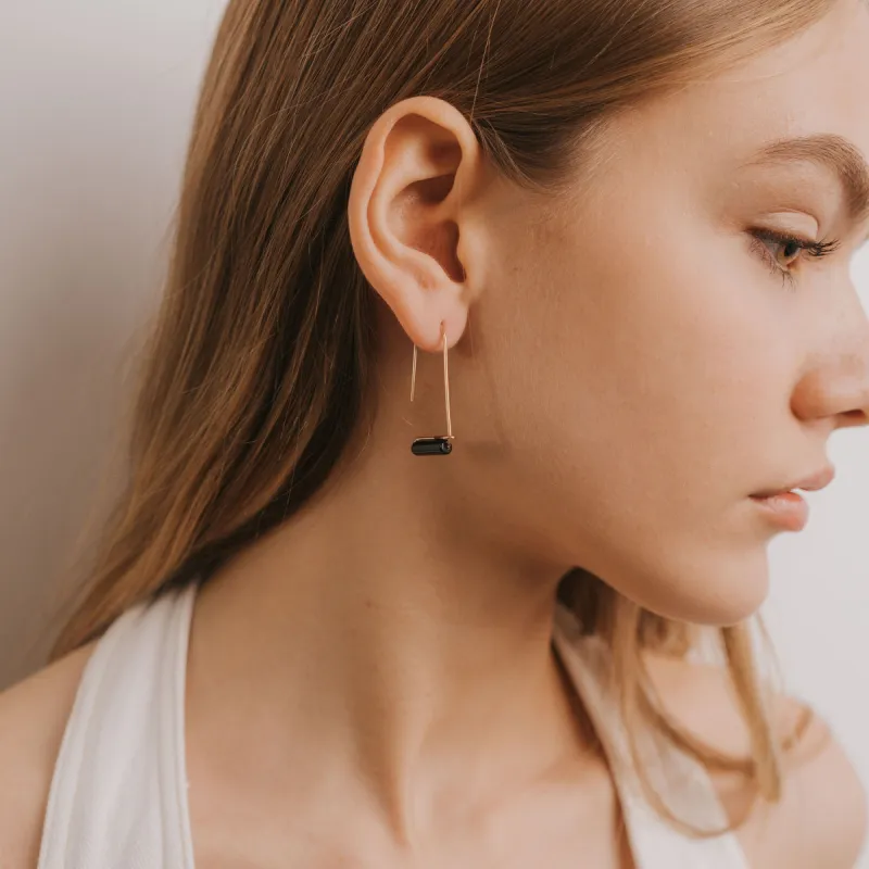 Black Onyx Gemstone Drop - Focus sold by JaxKelly