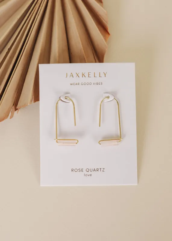 Rose Quartz Gemstone Drop - Love sold by JaxKelly