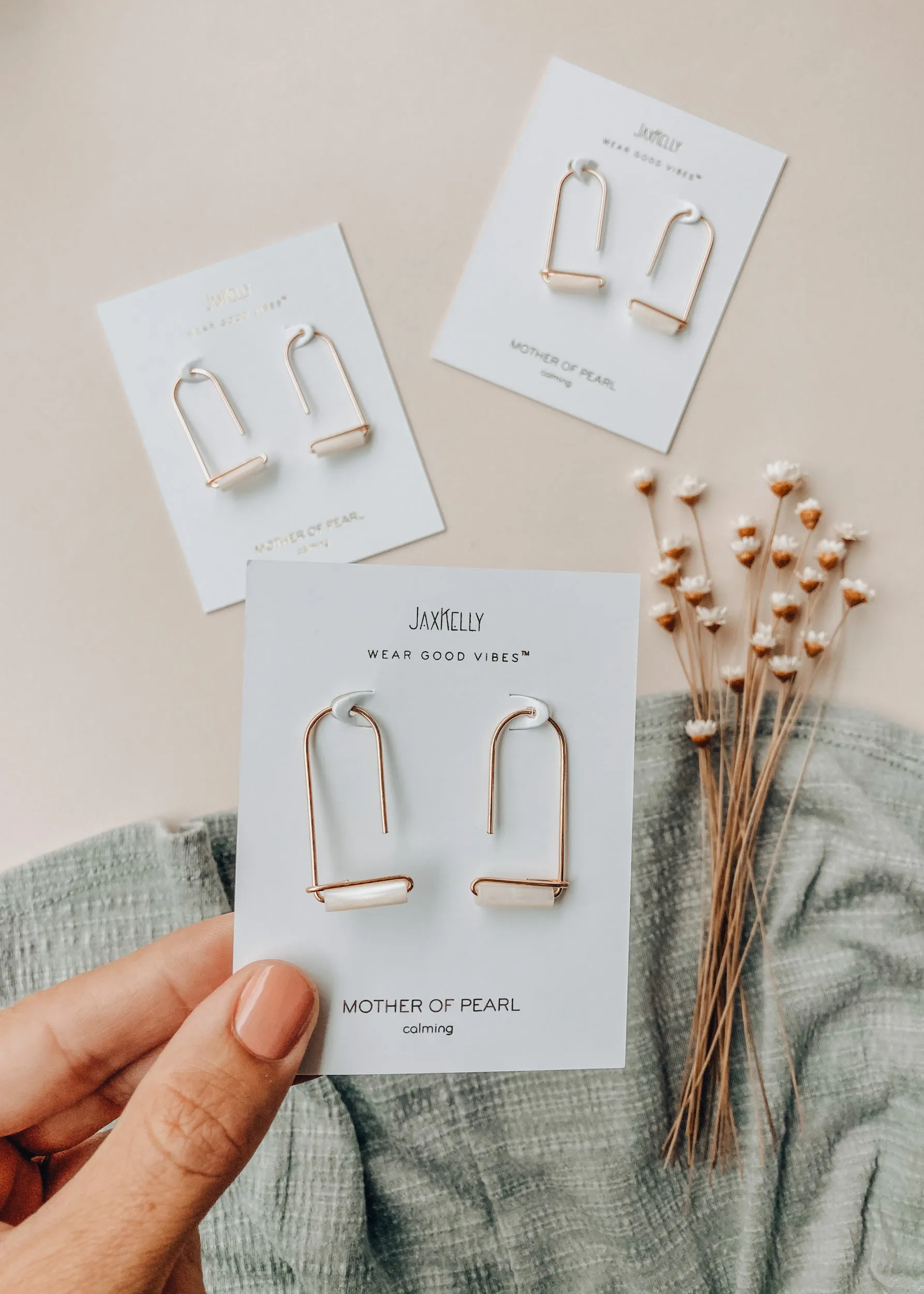 Mother of Pearl Gemstone Drop - Calming sold by JaxKelly product image thumbnail 3