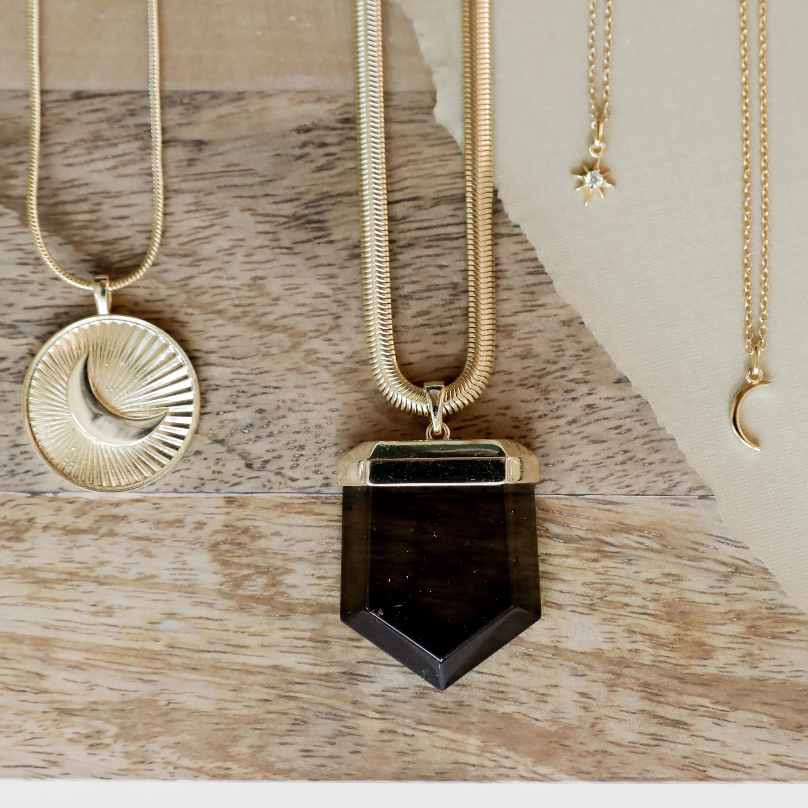 Crescent Moon Coin Necklace sold by JaxKelly product image thumbnail 2