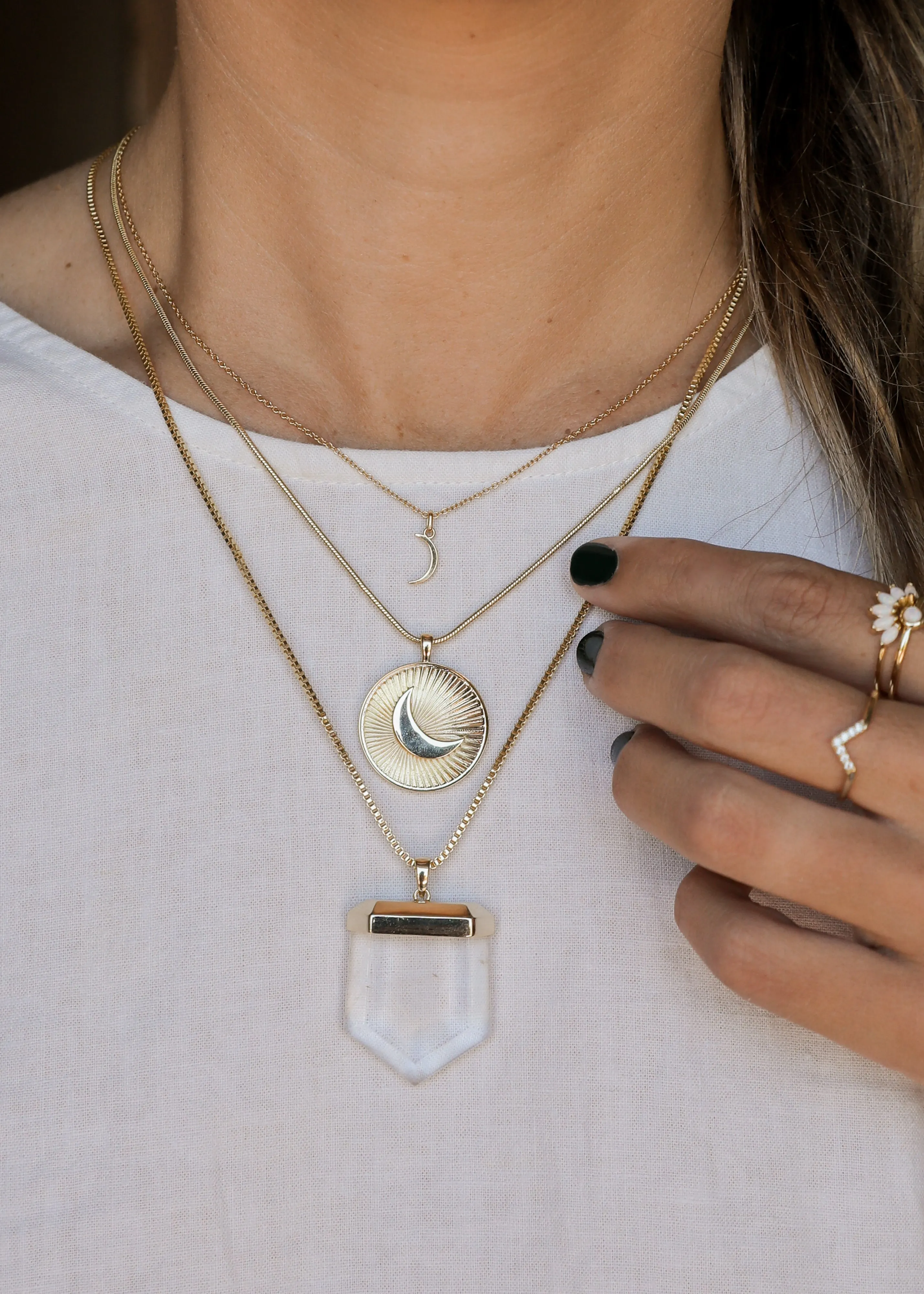 Crescent Moon Coin Necklace sold by JaxKelly product image thumbnail 3