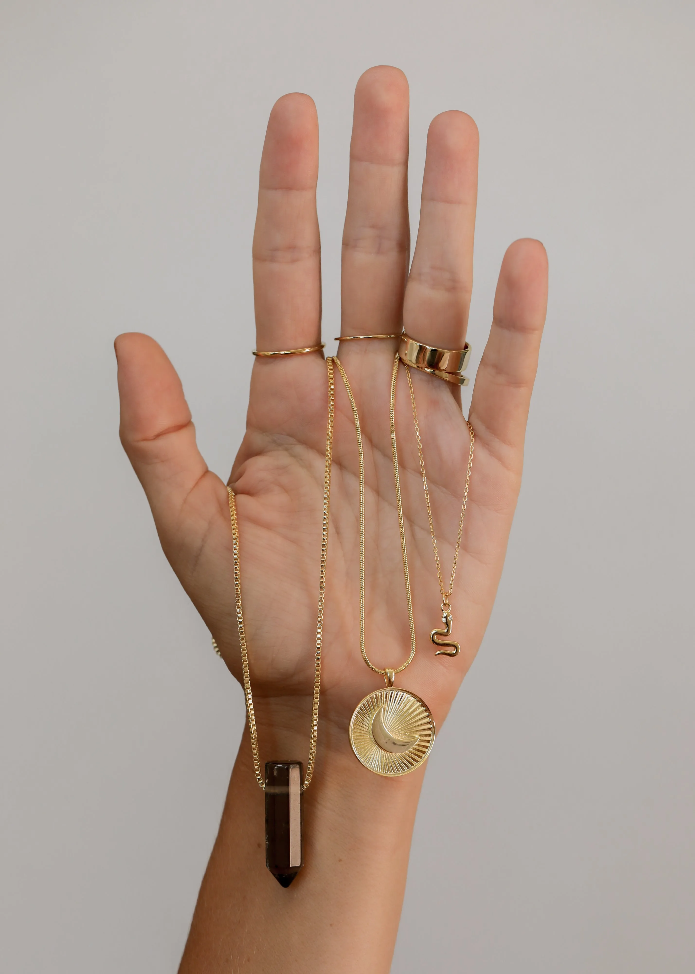 Crescent Moon Coin Necklace sold by JaxKelly product image thumbnail 4