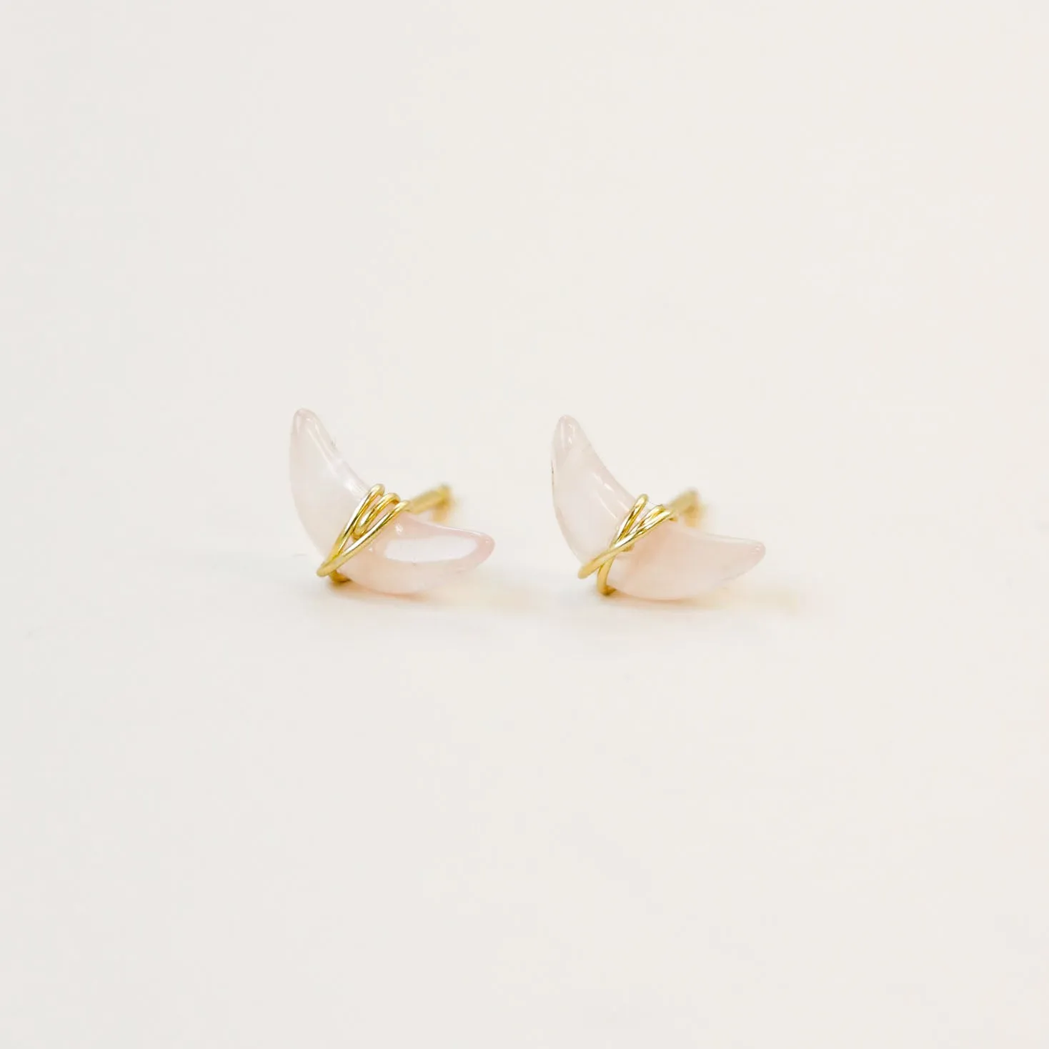 Rose Quartz Wire-Wrapped Moon sold by JaxKelly product image thumbnail 2