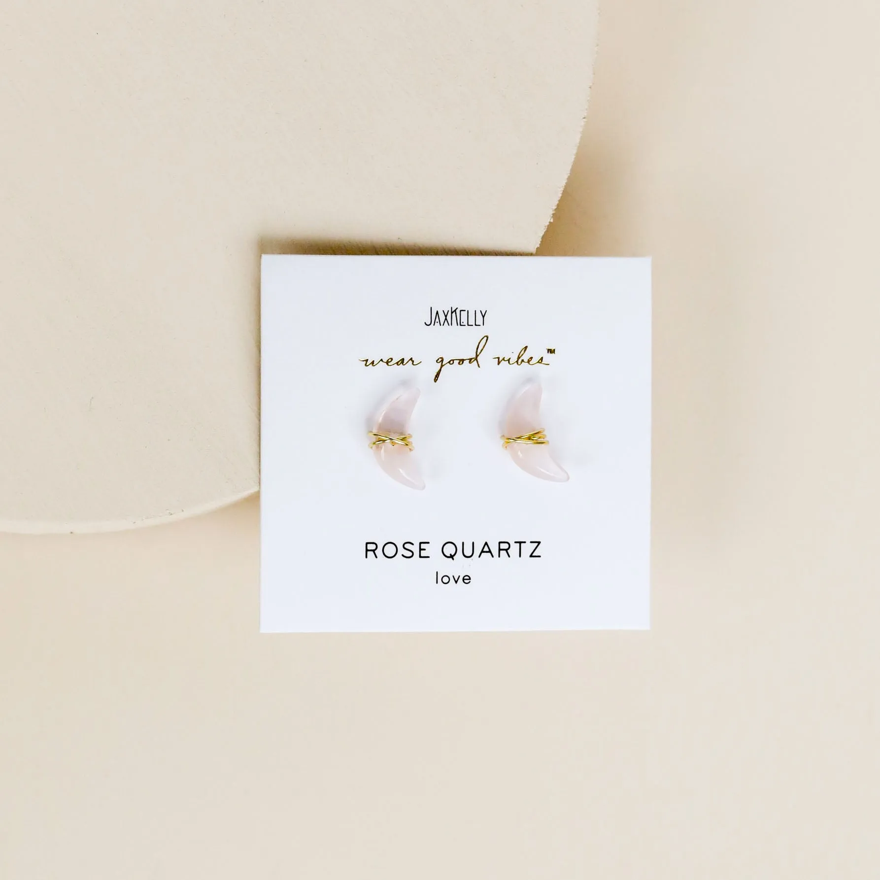 Rose Quartz Wire-Wrapped Moon sold by JaxKelly product image thumbnail 3