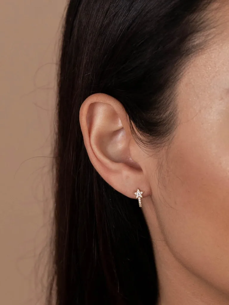 Star Pavé Huggie sold by JaxKelly product image thumbnail 4