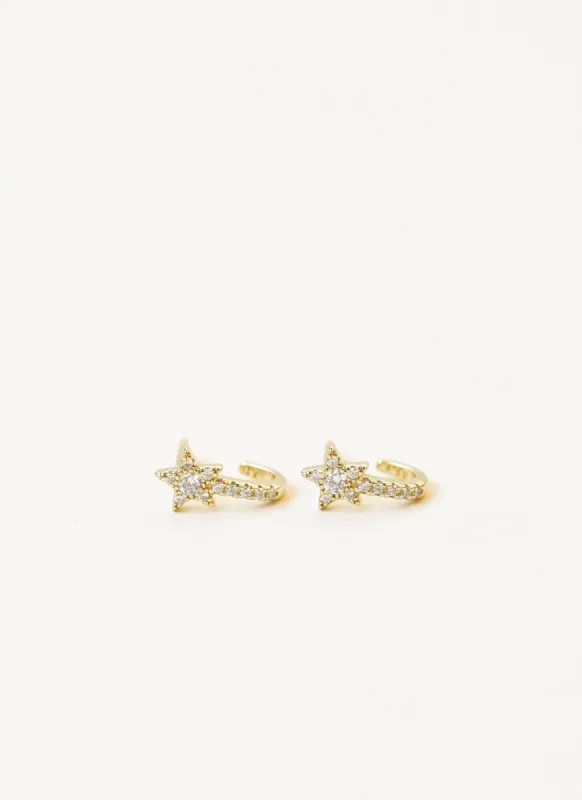 Star Pavé Huggie sold by JaxKelly