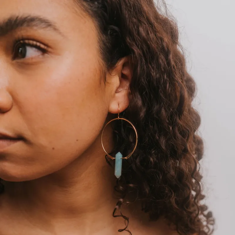 Amazonite Hoop - Hope sold by JaxKelly
