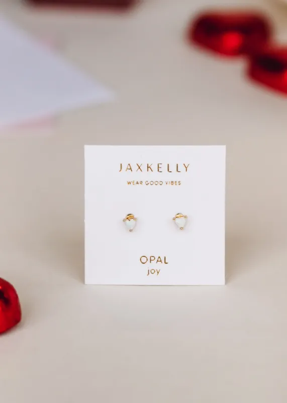 Tiny White Opal Heart sold by JaxKelly