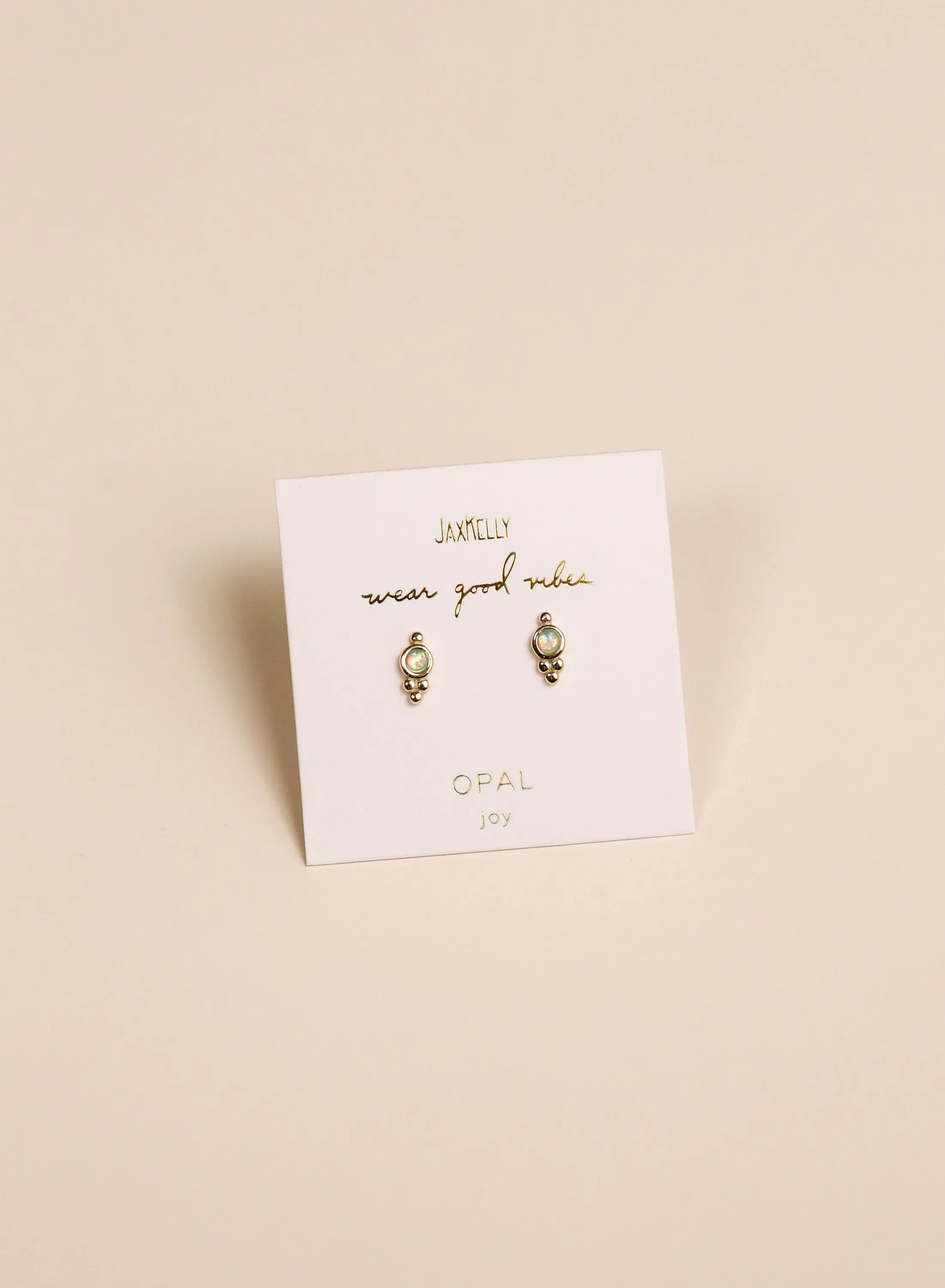 Tri Ball Studs - Fire Opal sold by JaxKelly product image thumbnail 2